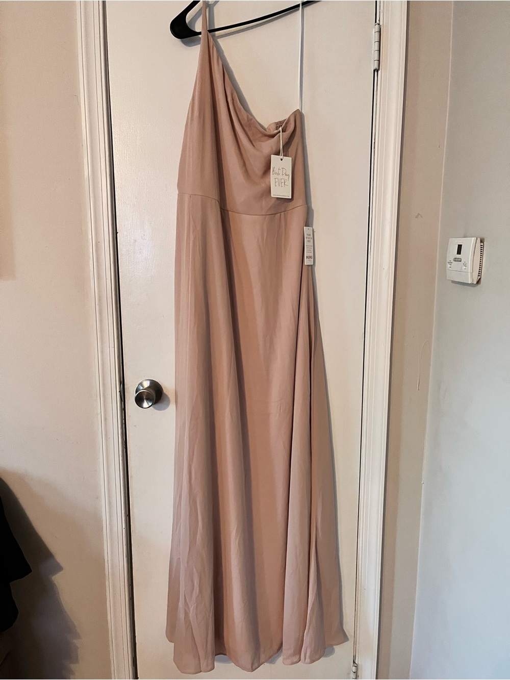 Show Me Your Mumu Weddings XL One Shoulder Bridesmaid Maxi Dress Blush NWT